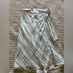 Caslon midi faux wrap skirt - medium